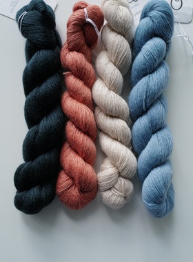 Quince and co Piper羊毛马海毛混纺线 fingering 50g毛衣披肩线