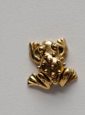 金色可爱青蛙造型金属串珠