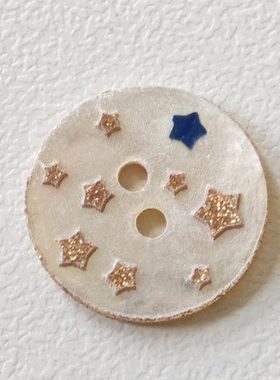 14mm1颗价格英国Textile Garden 满天星星意境贝壳纽扣