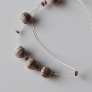 约6mm一颗价德国JIM深邃灰褐色黑蝶贝贝壳迷你串珠