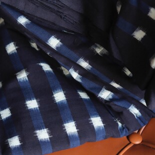 10cm长价115cm宽英国Merchant andmills涨潮蓝白靛蓝扎染印度棉布