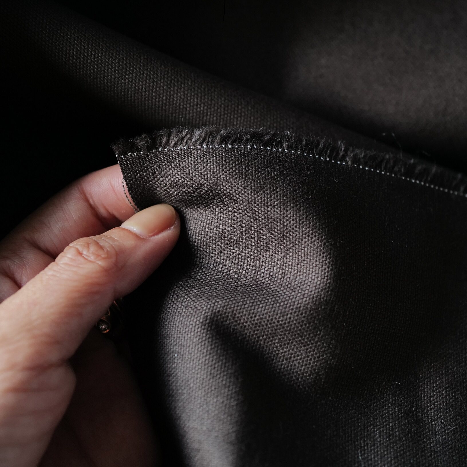 绝版20cm长146cm宽英国merchant and mills深巧克力色耐用帆布