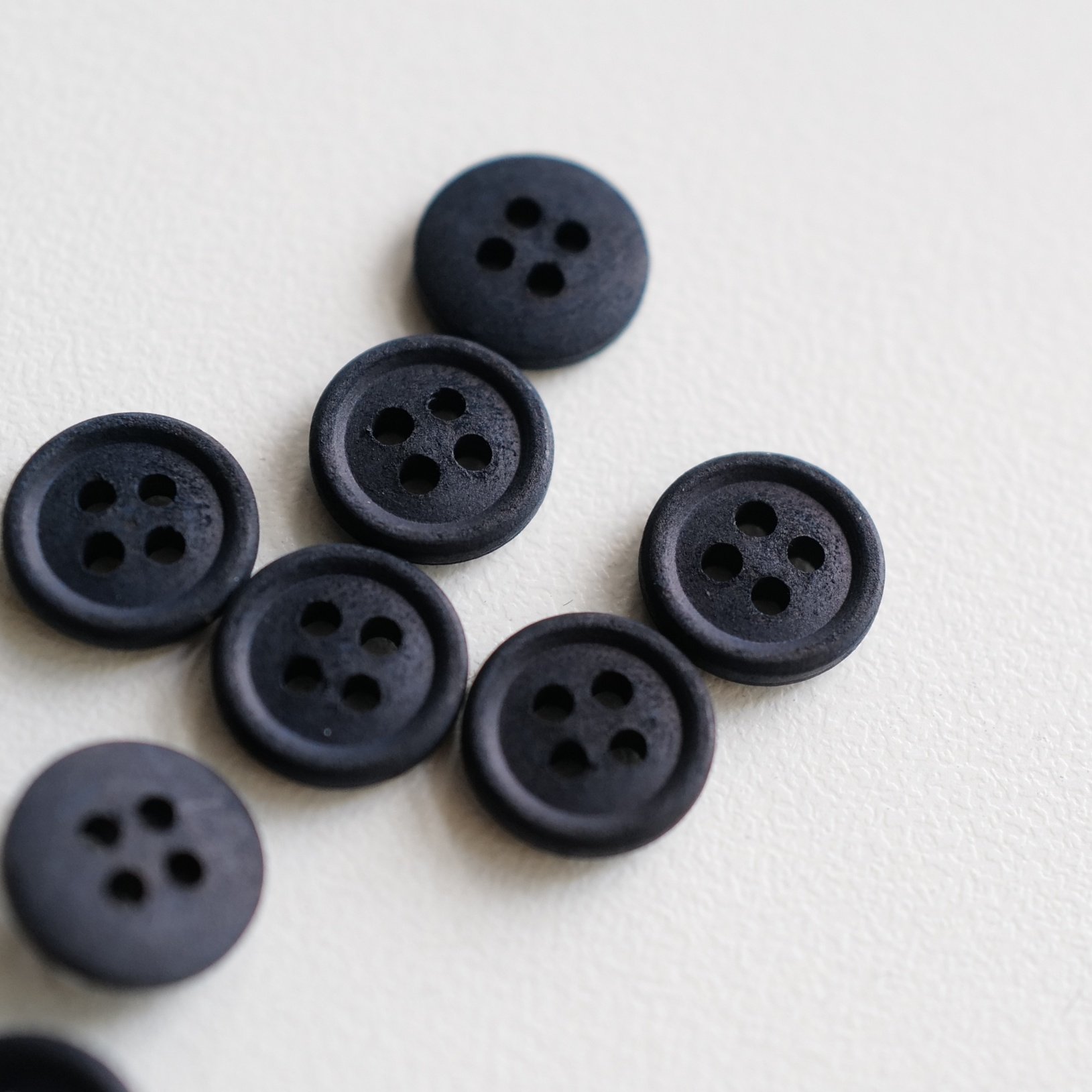 棉主成分深海军蓝色纽扣