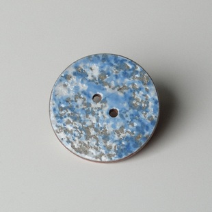27mm一颗价英国Stockwell晴空和乌云蓝白灰天空配色光亮陶瓷纽扣