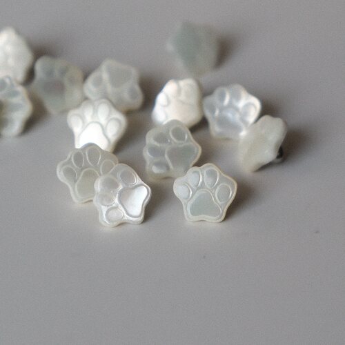 可爱立体猫爪造型珍珠母纽扣