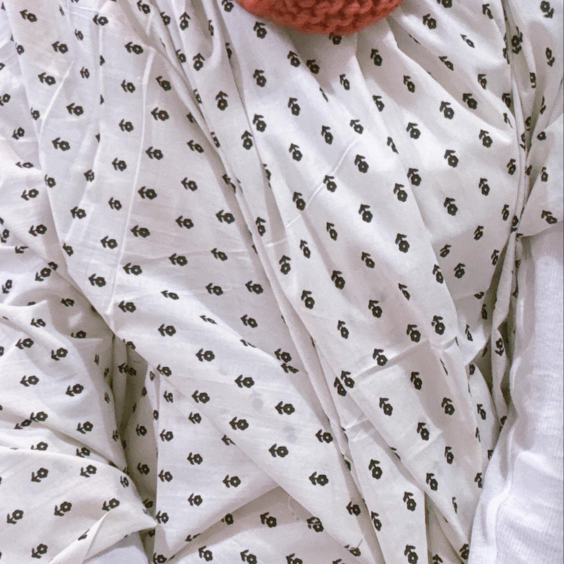 20cm价109cm宽英国Merchant and mills白底黑色碎花水手印度棉布