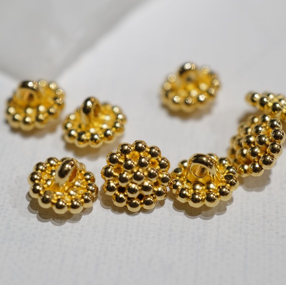 11mm一颗价格英国textile garden金色泡泡聚集金属纽扣