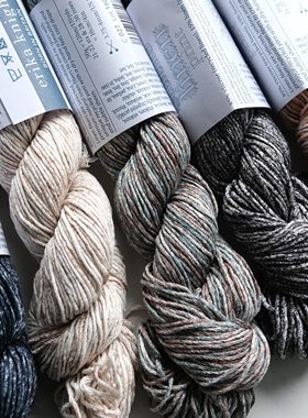 Erika Knight春夏秋编织喷绘工作室亚麻线Studio Linen Print50克