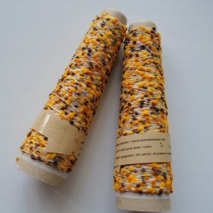 绝版 111迷你球球雪尼尔线 约14克重84米长黄色一桶日本HABU八布N