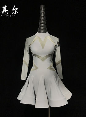 路其尔*儿童成人拉丁舞比赛服考级服练功规定服新款连体服 R-4409