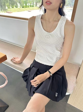 CHESTER CHARLES | 2026新款 菱格纹理提花纯棉圆领百搭背心