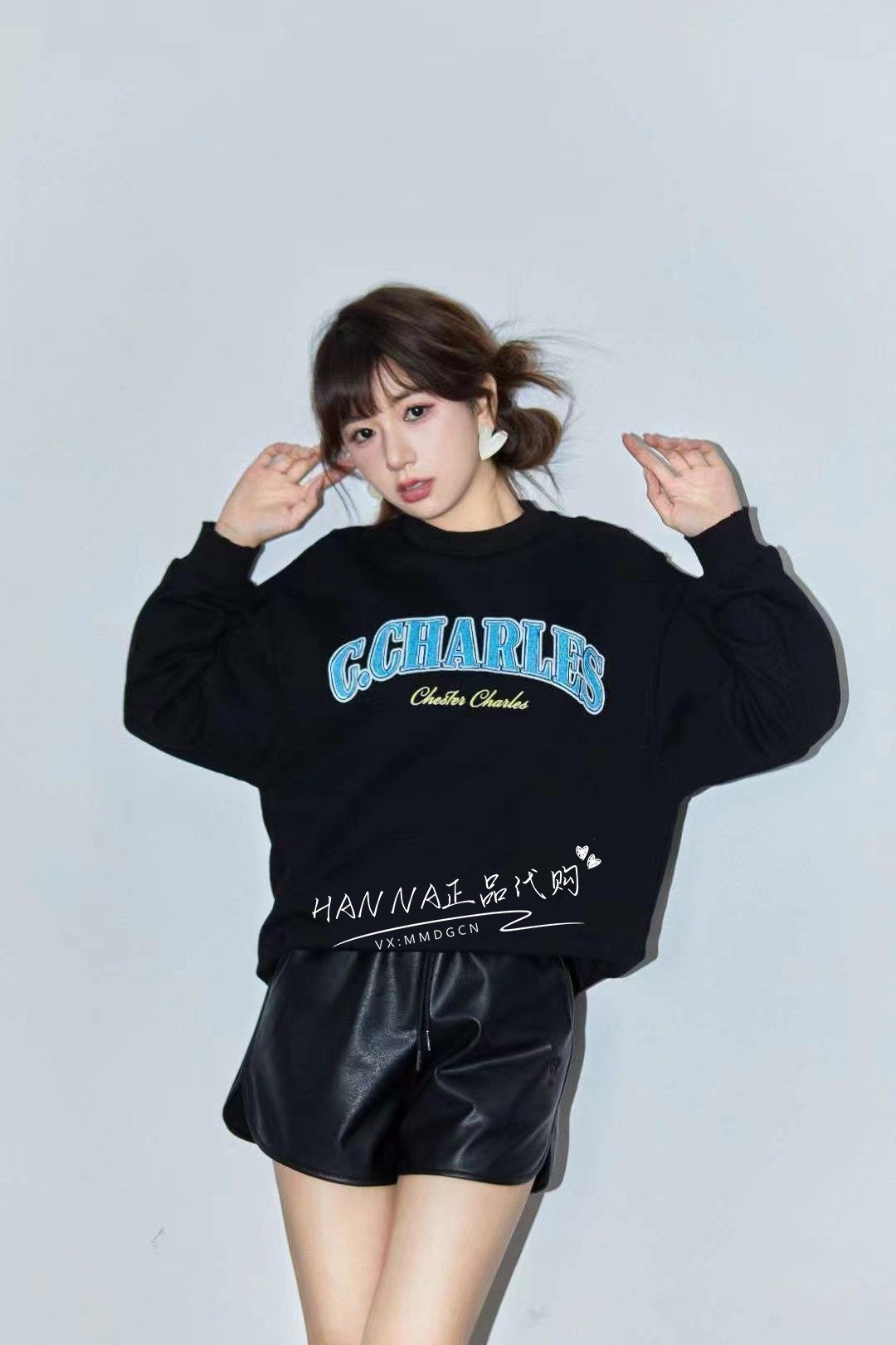 包邮 chester charles  2023年春夏  涂鸦小熊长袖t恤  hanna代购