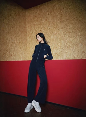 CHESTER CHARLES | 2026新款 丝绒拉链外套+裤子休闲运动套装