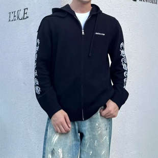 CHARLES 子logo连帽拉链针织开衫 2026新款 双侧袖 男款 CHESTER