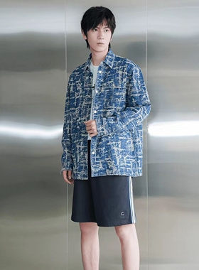 CHESTER CHARLES | 2026新款 男款 不规则个性提花牛仔外套