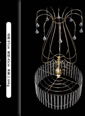 金鹊铁艺现代简单金花摆件