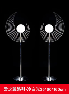 婚庆道具铁艺爱之翼路引摆件婚礼T台路引迎宾区舞台装饰灯饰灯具