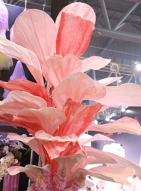 婚庆造型纸艺皱纹花大型手工婚礼背景花瓣装饰橱窗户外派对道具