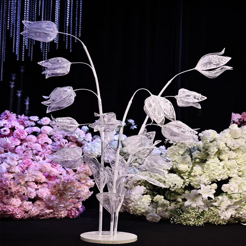 婚庆蕾丝花朵立体仿真花网纱大花婚礼舞台橱窗美陈装饰背景摆件花