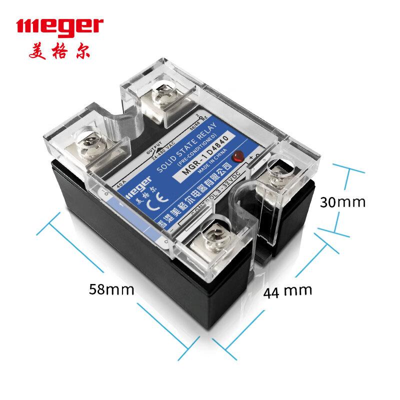 美格尔固态继电器MGR-1D4860/SSR-60DA直流控交流单相电流可选