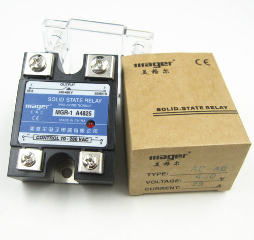 美格尔固态继电器MGR-1D4860/SSR-60DA直流控交流单相电流可选