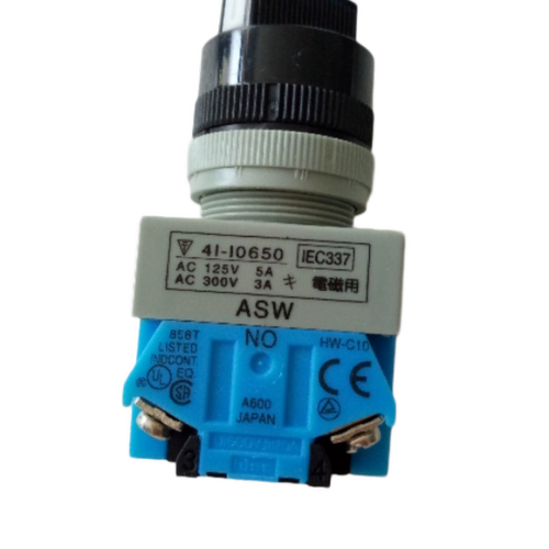 正品ASW220E 20X2 二档位 短柄 旋转选择自锁按钮开关idec