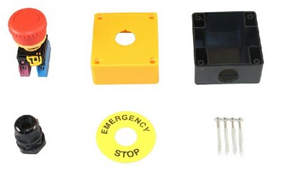 原装和泉按钮YW1B-V4E11开关盒 带急停按钮带警示牌