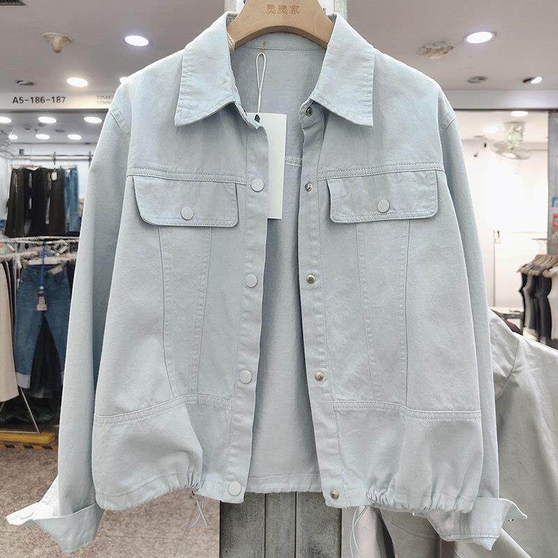 2026春季女装短款纯棉衬衫外套女秋季新款韩版宽松百搭开衫夹克