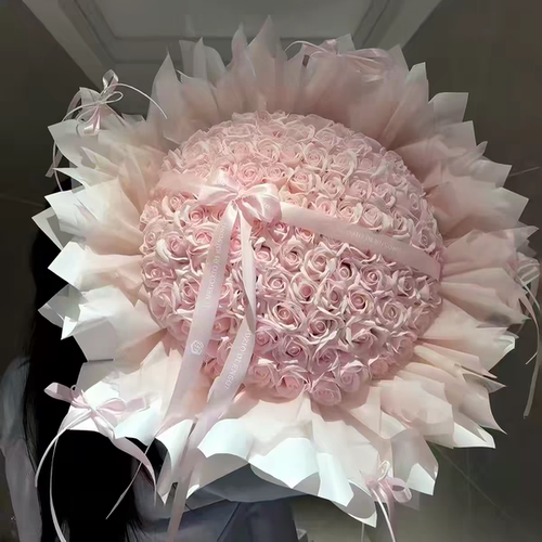 顺丰99朵粉玫瑰香皂花生日礼物