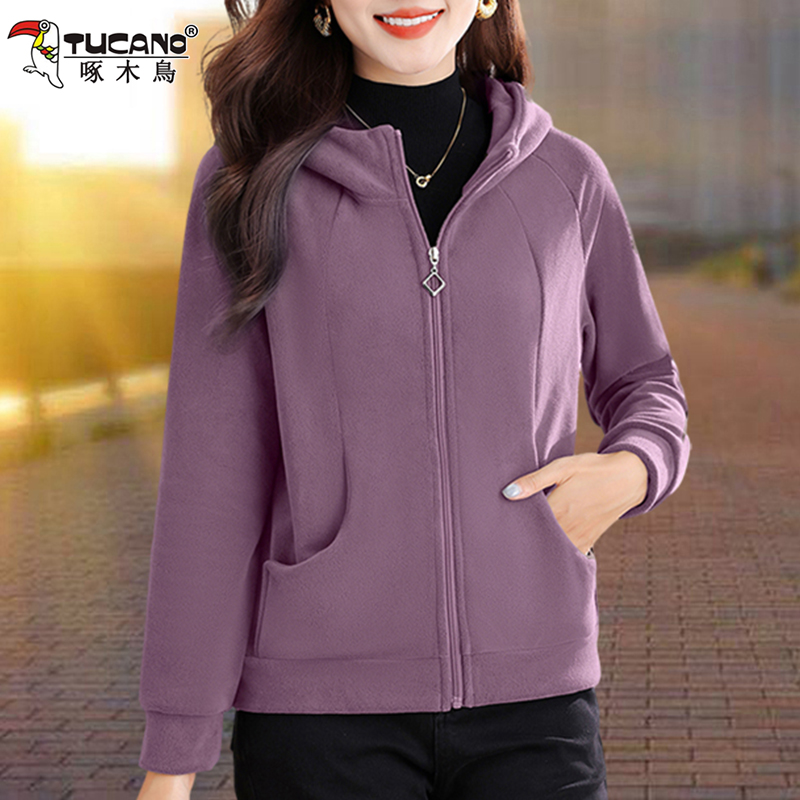 啄木鸟双面绒外套女2025新款