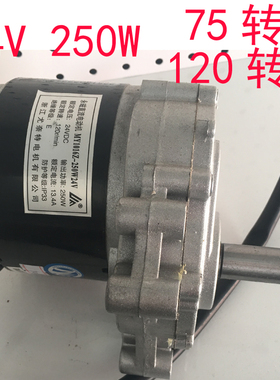 尤奈特1016Z2永磁直流低速有刷电机24v电动轮椅电机马达250w75转