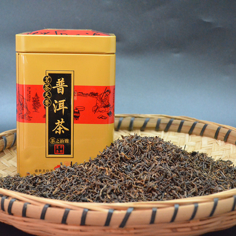 普洱茶熟茶散茶十年以上陈易武宫廷散茶勐海金芽散茶300g盒装包邮