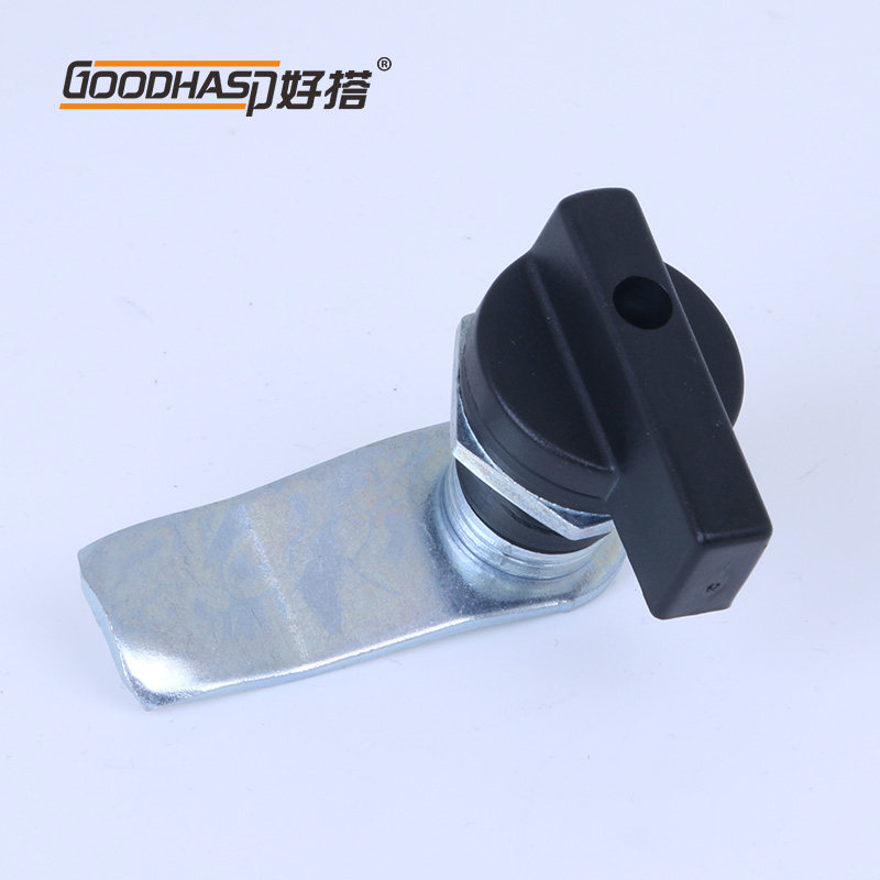 MS406黑色手柄圆柱旋转转舌锁配电箱电柜机箱开关柜门工业柜门锁
