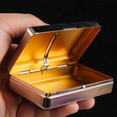 便携烟盒烟丝盒子保湿 随身手卷烟草盒金属防压加厚香於盒大号男士