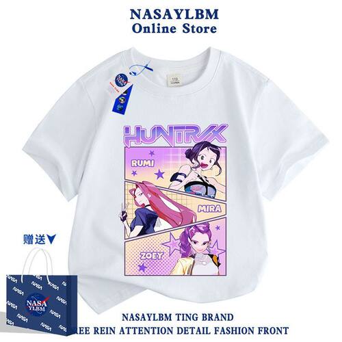 新款卡通K-POP猎魔女团kpopdemonhunters休闲风短袖夏季百搭T恤衫