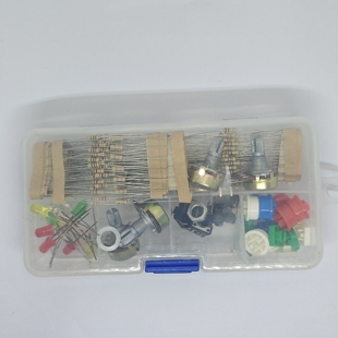 学习库存元器件盒 100 k, 10 k开关,按钮,发光管等