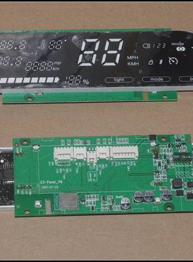 拆机返修显示板 好像是电动车上的显示屏 BK3432 蓝牙控制板