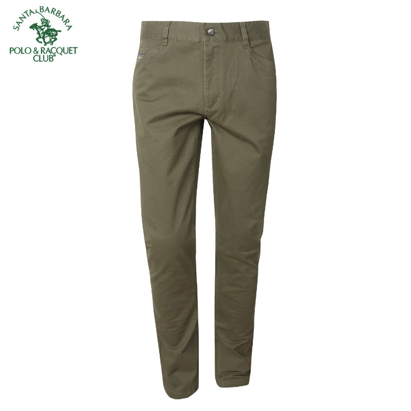 圣大保罗秋冬季男款纯棉休闲裤子修身微弹商务长裤男裤