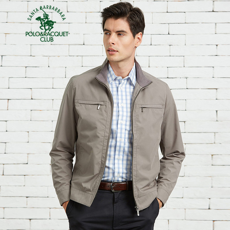 圣大保罗春秋季中青年男装工装风夹克男士立领休闲单外套男款