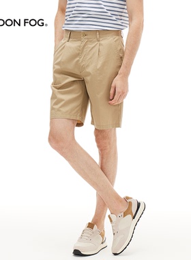 伦敦雾夏季男装薄款大码宽松休闲裤子天丝棉中裤短裤五分裤