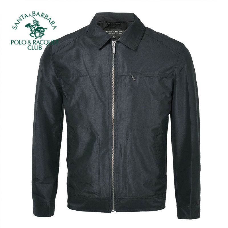 POLO圣大保罗男装新款涤纶商务休闲立领夹克外套秋冬款