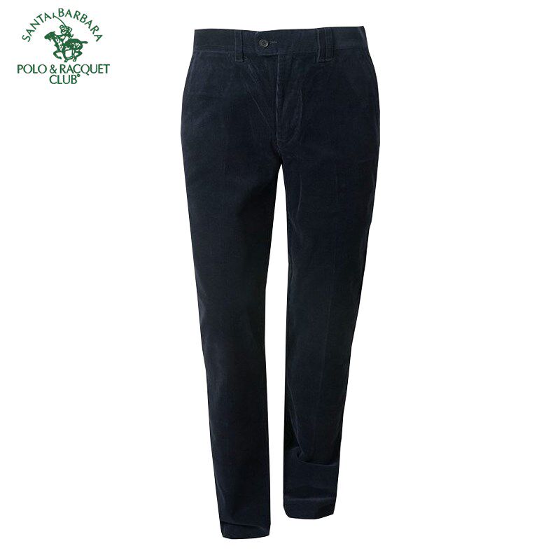 圣大保罗秋冬男款全棉灯芯绒修身长裤中腰休闲裤子纯棉厚男裤