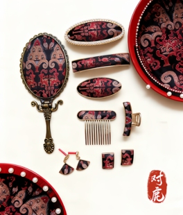 宋锦蜀锦发夹弹簧夹发饰挂件配饰非遗手工制作