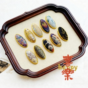 宋锦蜀锦发夹成品发饰头饰配饰弹簧夹发卡非遗手工制作