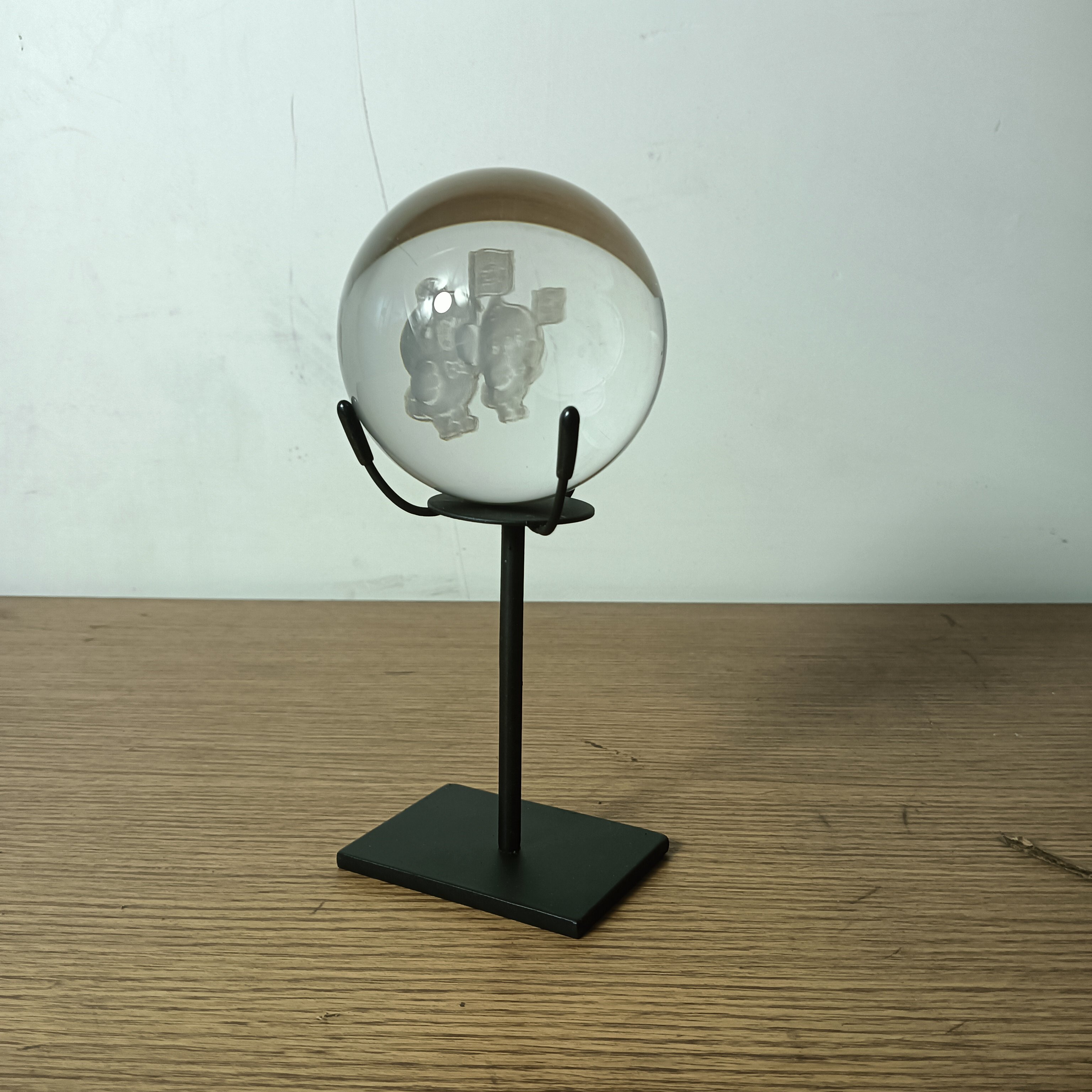 蕴霖堂手作水晶球底座奇石葫芦文玩展示架铁艺底座任意弯曲底座