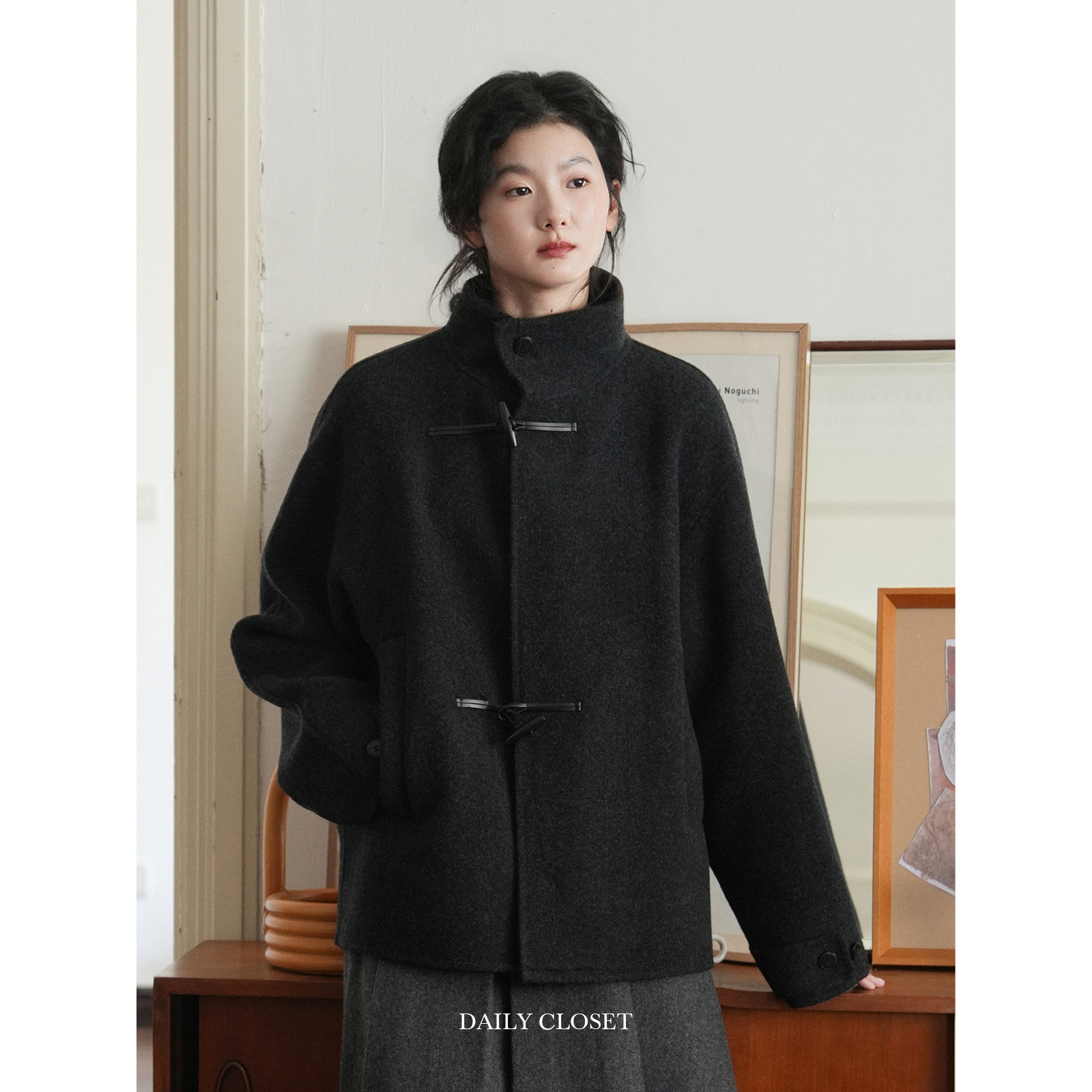 纯羊毛双面呢手工大衣