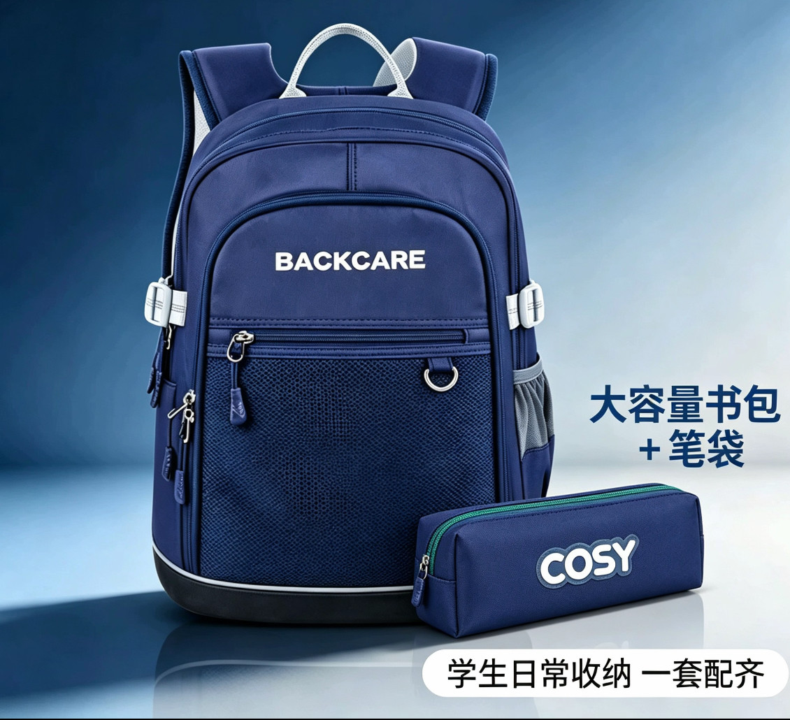 荷兰品牌Backcare小学生1-2.3年级护脊椎减负书包大容量轻便男孩