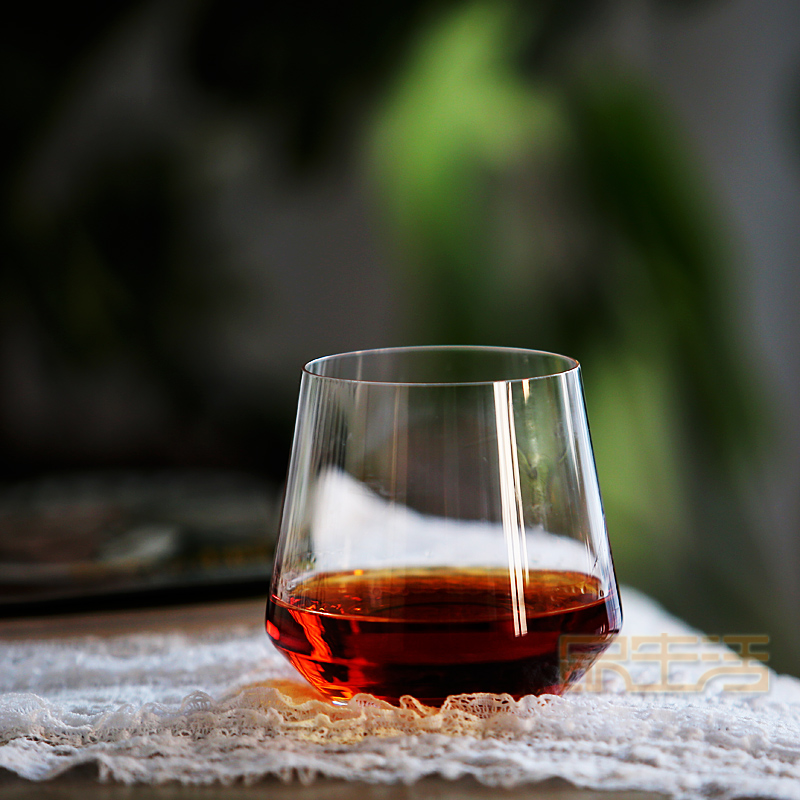 水晶红杯威士忌啤玻璃
