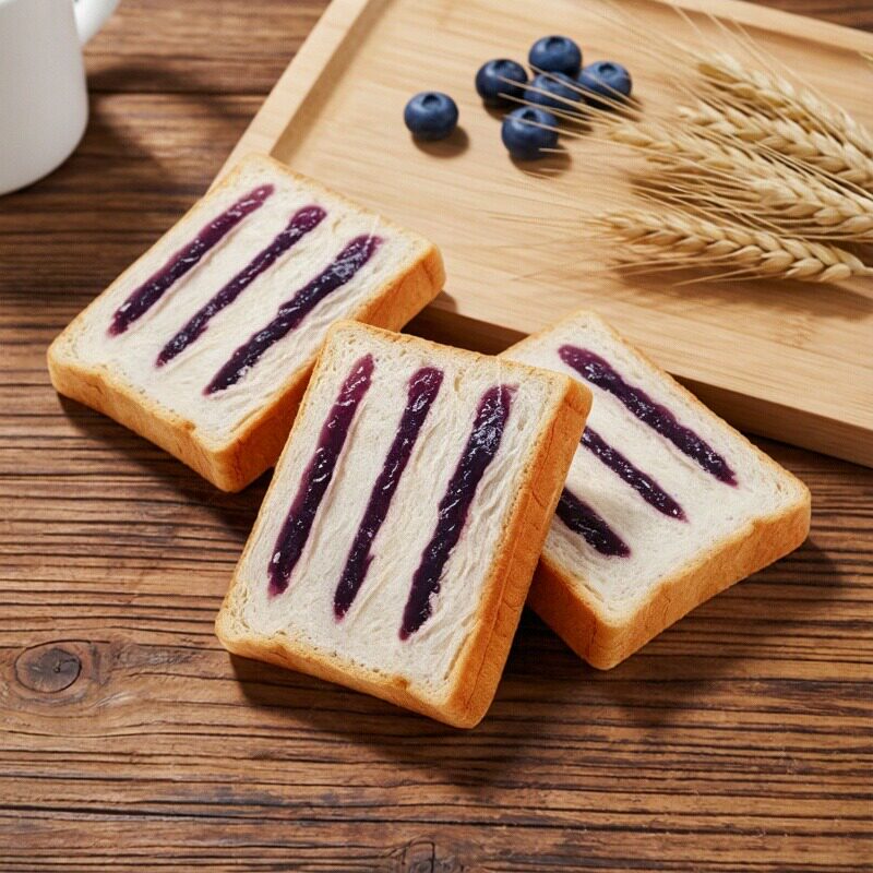 蓝莓味奶盖吐司面包奶昔盒子独立包装学生零食早餐课间宿舍上班族