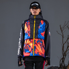 exciTING THIẾT KẾ gia đình cắm trại áo khoác composite in màu phù hợp với áo khoác thể thao nhìn đêm áo phao nam cao cấp